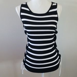 White House Black Market Sleevless striped Sweater